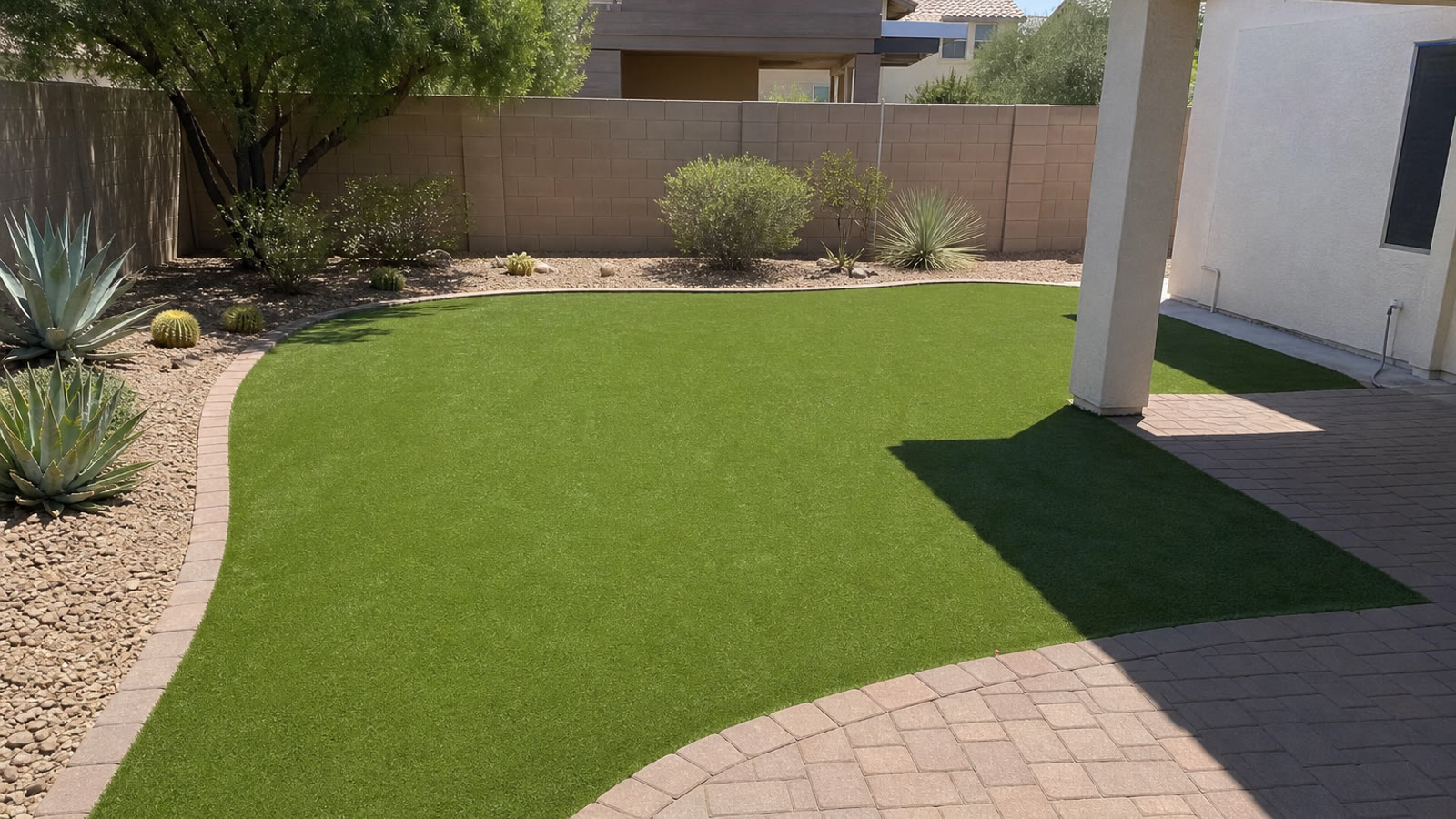 Phoenix and Scottsdale jobsite detail from phoenix scottsdale artificial turf finished result photo